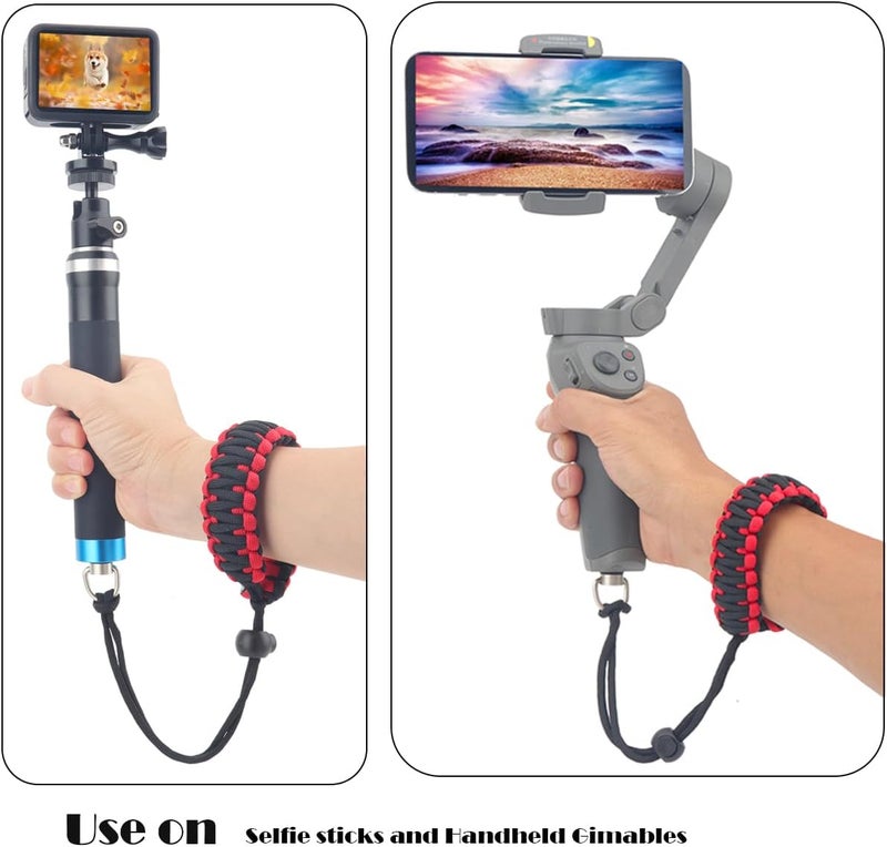 Rigdance Paracord Camera Wrist Strap Lanyard with Screw for Insta 360 X3, Ace Pro, DSLR Cameras, Selfie Sticks - Image 4